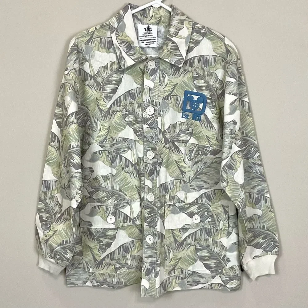 Walt Disney World Jacket Tropical Linen Blend Sz S New Shacket Spirit Jersey WDW